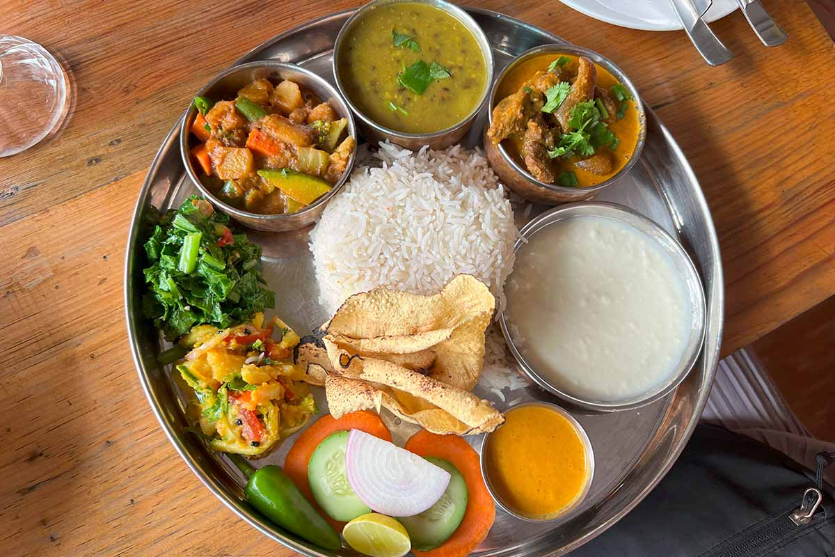 Food while trekking in Nepal